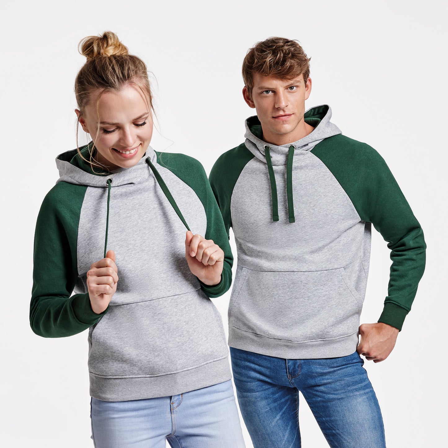 SUDADERA BICOLOR CON CAPUCHA BADET