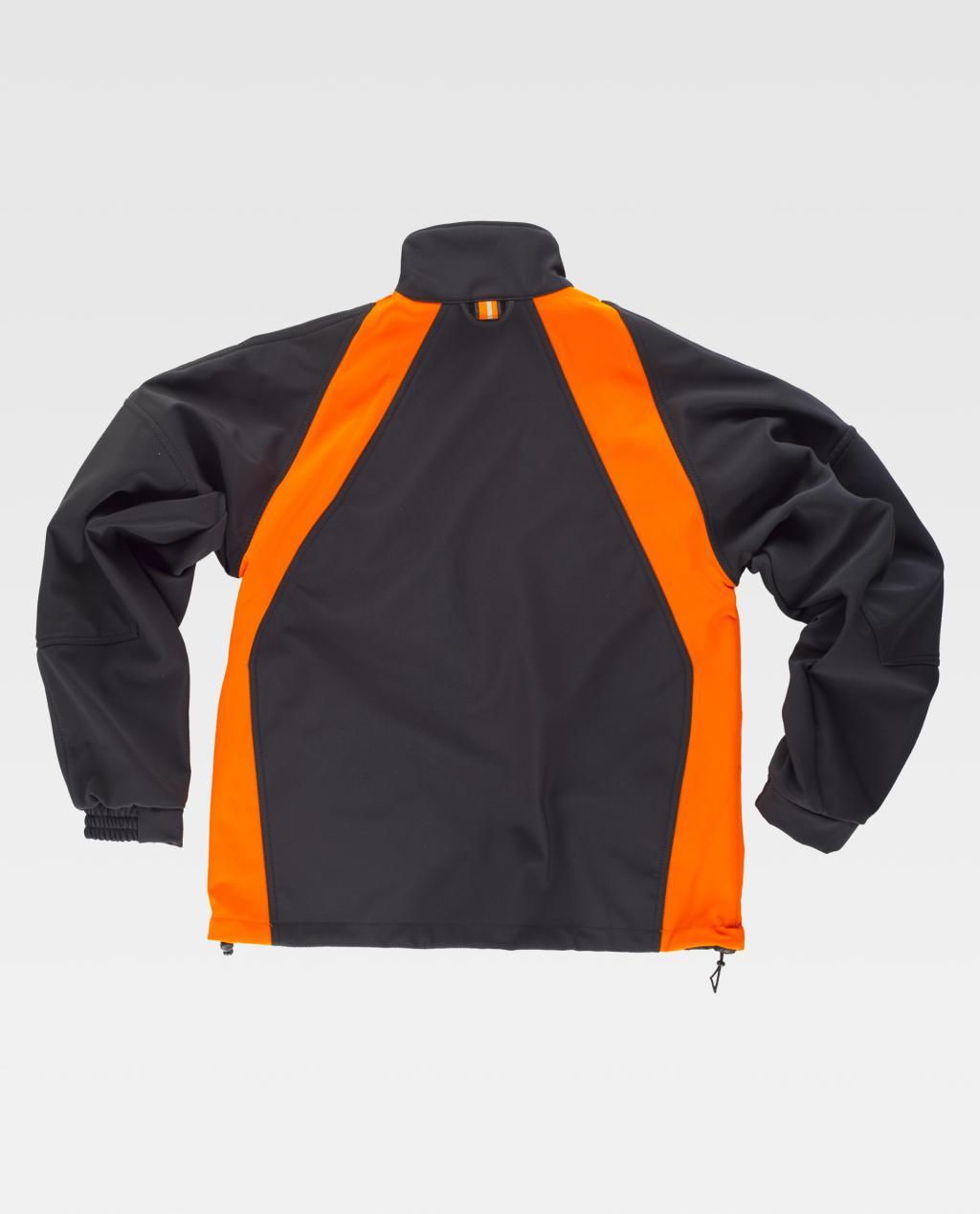 CHAQUETA WORK SHELL WF1640 NEGRO/NARANJA