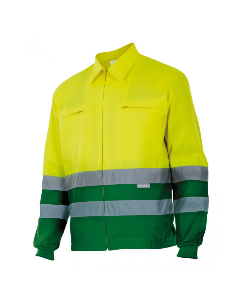 Chaqueta bicolor alta visibilidad 153 amarillo flúor-verde hierba 180