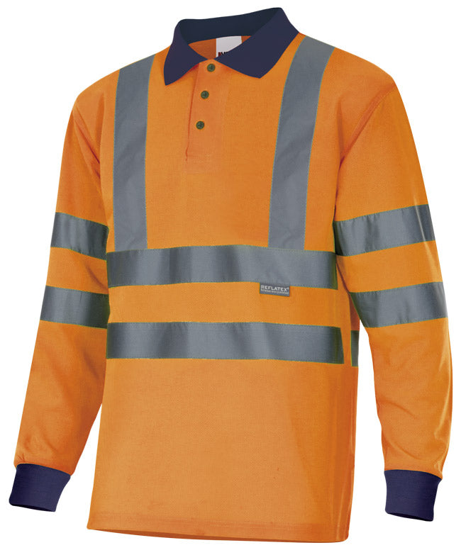 POLO BICOLOR ALTA VISIBILIDAD MANGA LARGA