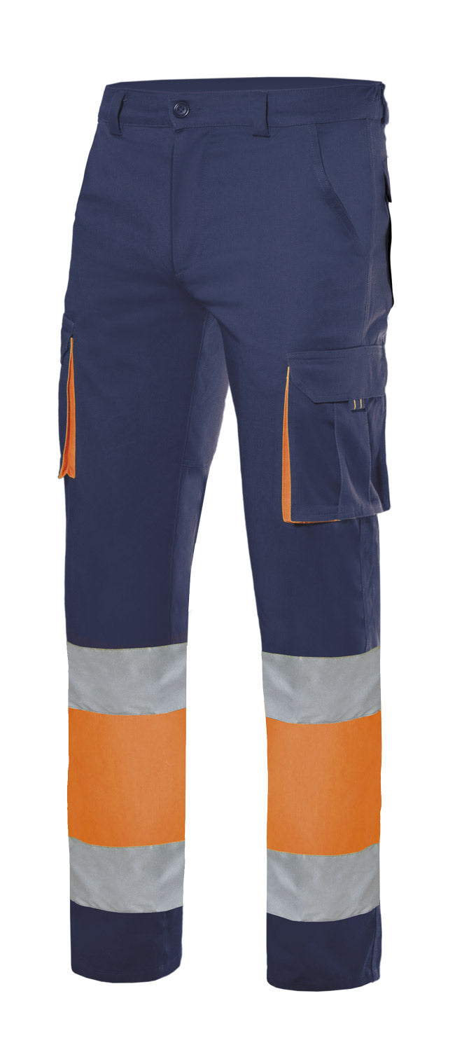 PANTALÓN STRETCH BICOLOR ALTA VISIBILIDAD MULTIBOLSILLOS