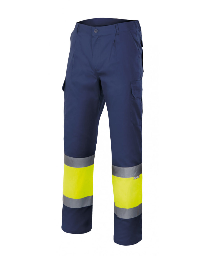 Pantalón bicolor 165 azul marino - amarillo 60