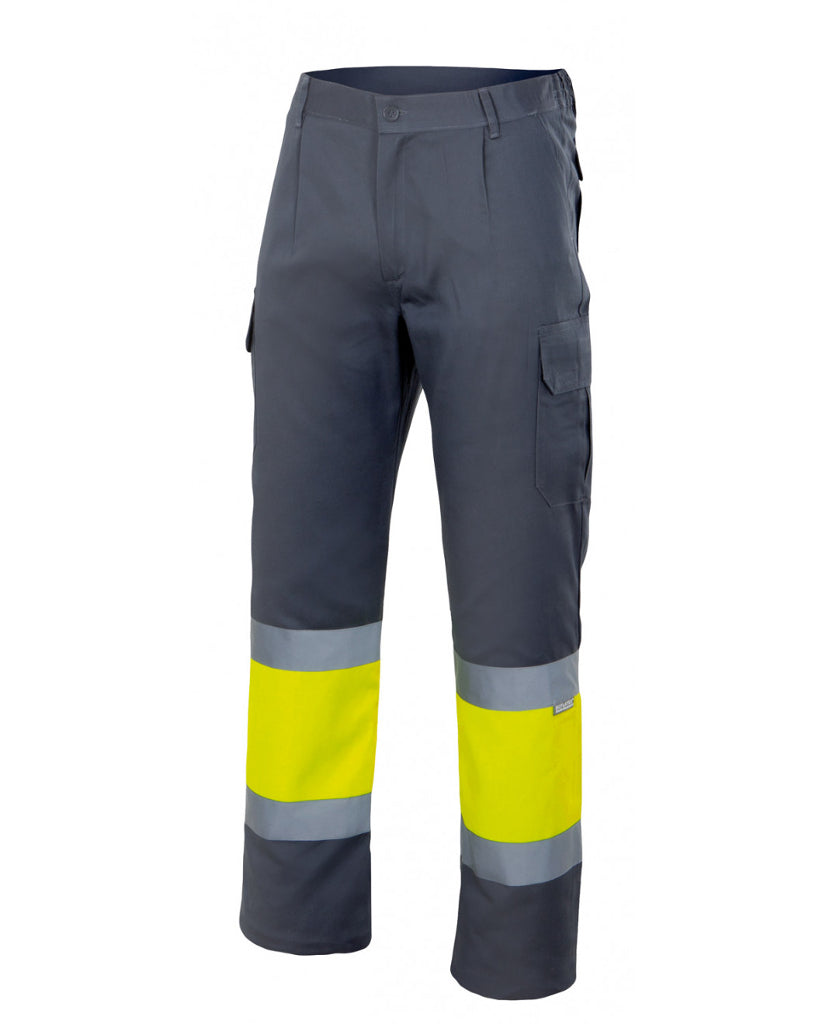 Pantalón bicolor 165 gris- amarillo 80