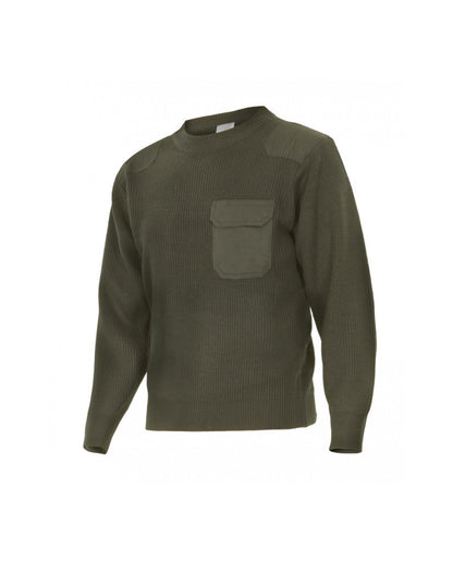 Jersey verde caza manga larga con bolsillo delantero