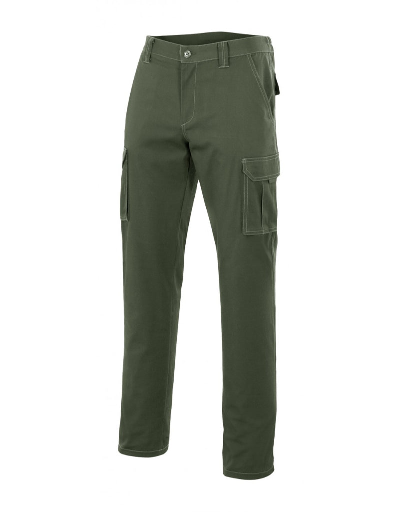 Pantalón multibolsillo serie 103001 verde caza