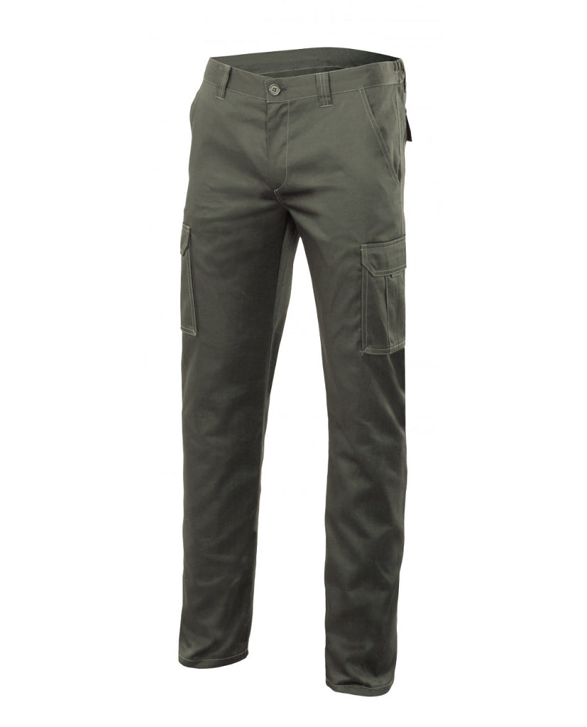 Pantalón strech multibolsillos serie 103002s color 3 verde caza