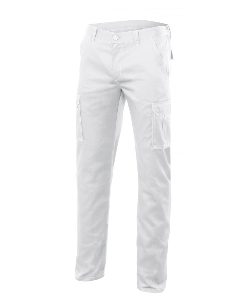 Pantalón strech multibolsillos serie 103002s color 7 blanco
