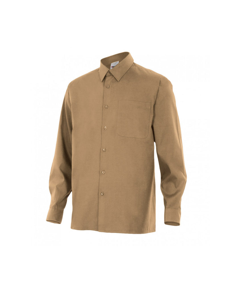 Camisa serie 529 manga larga beige