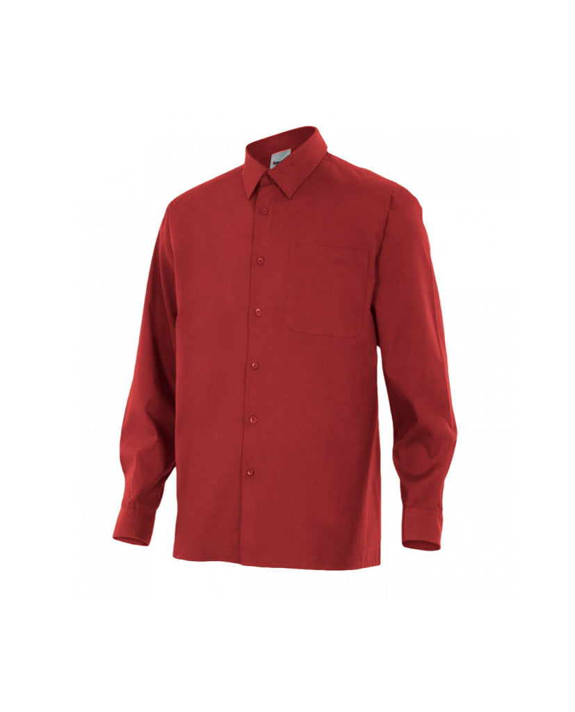 Camisa serie 529 manga larga granate