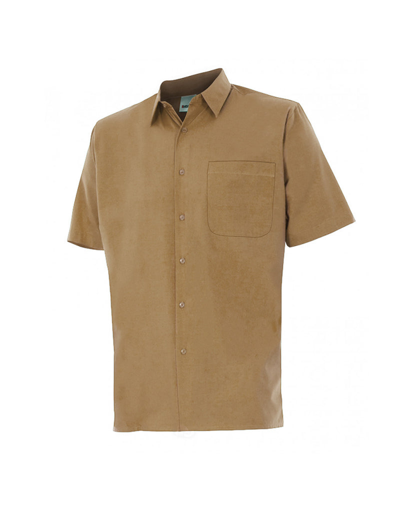 Camisa serie 531 manga corta beige