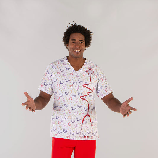 BLUSA MANGA CORTA PIJAMA MICROFIBRA FONENDO