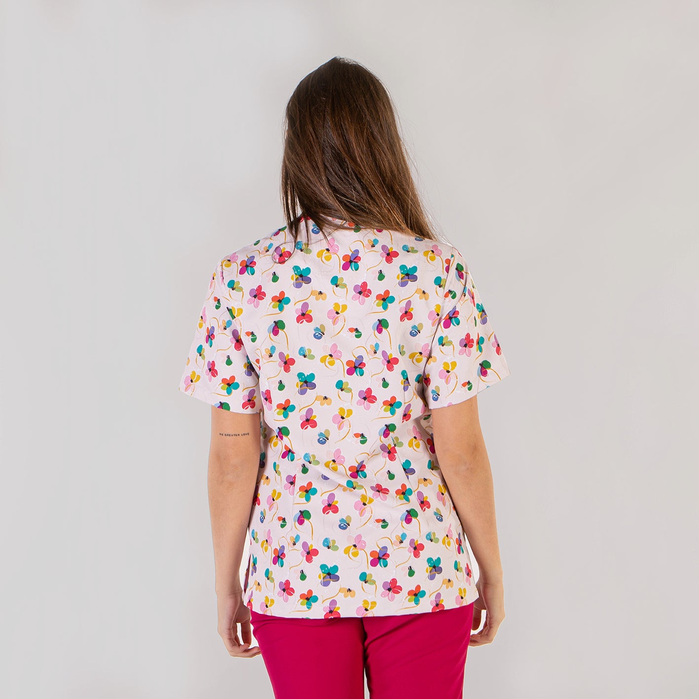 BLUSA MANGA CORTA PIJAMA MICROFIBRA ARCOIRIS