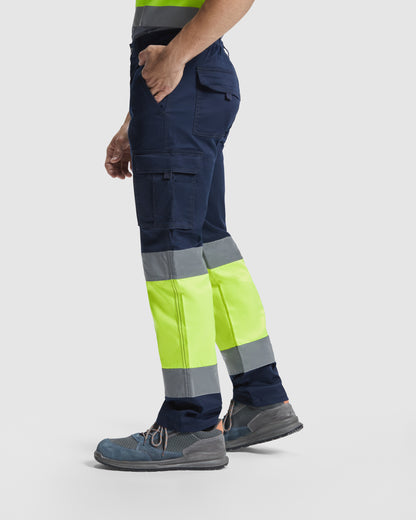 PANTALÓN ELÁSTICO ALTA VISIBILIDAD MULTIBOLSILLOS