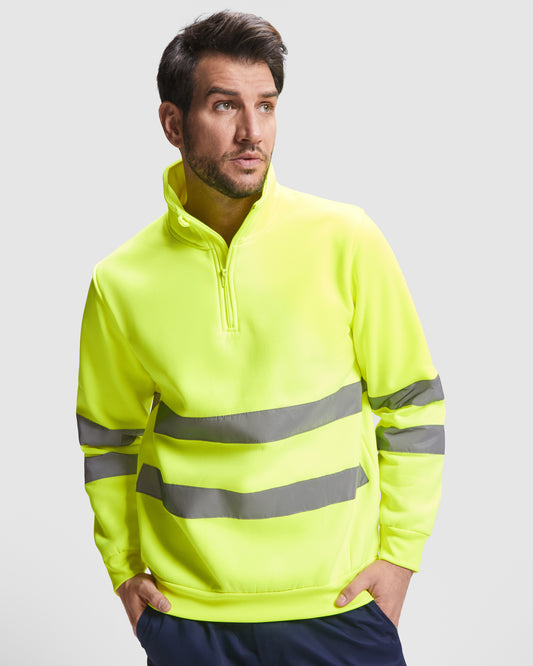 SUDADERA ALTA VISIBILIDAD CON CREMALLERA SPICA