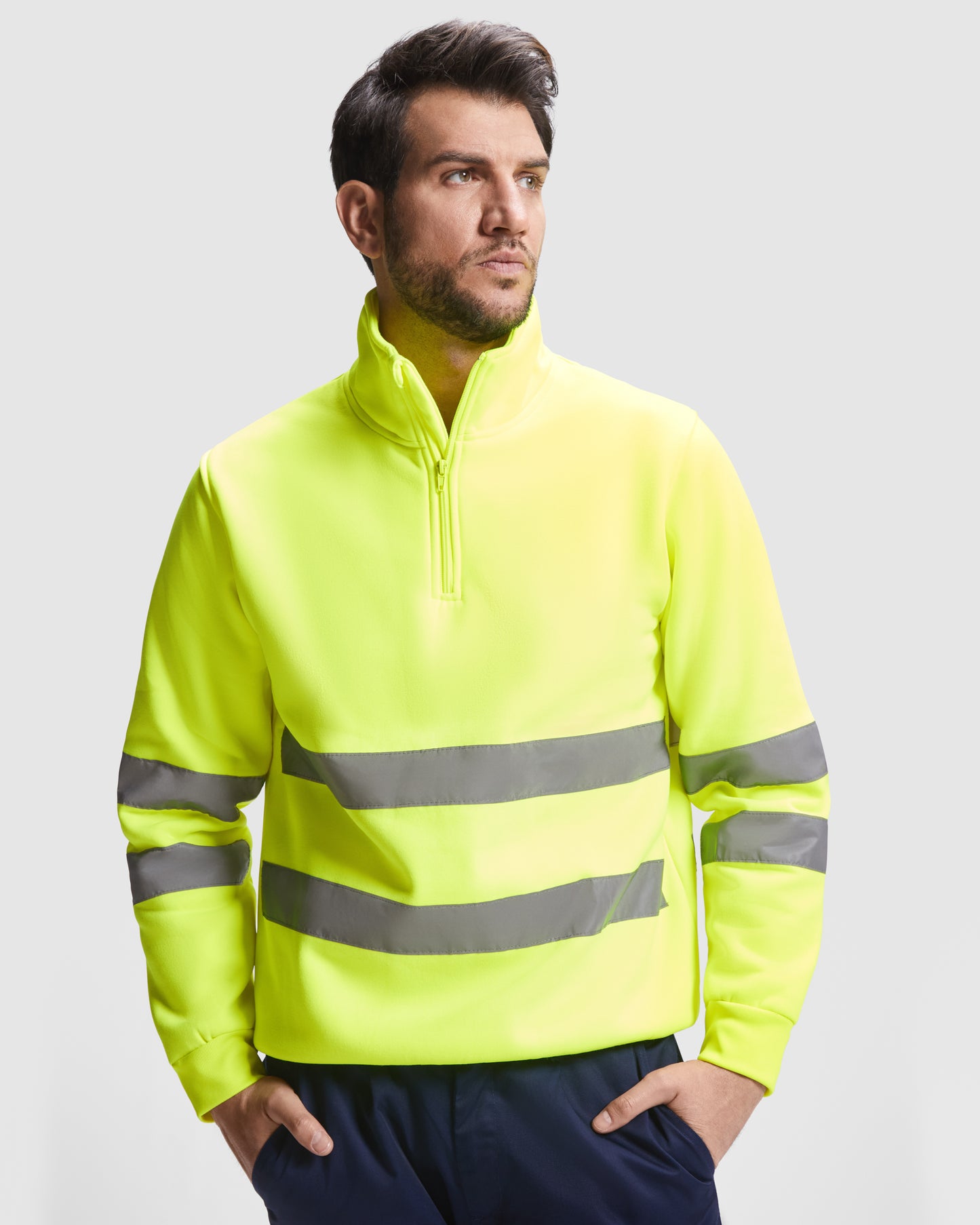 SUDADERA ALTA VISIBILIDAD CON CREMALLERA SPICA