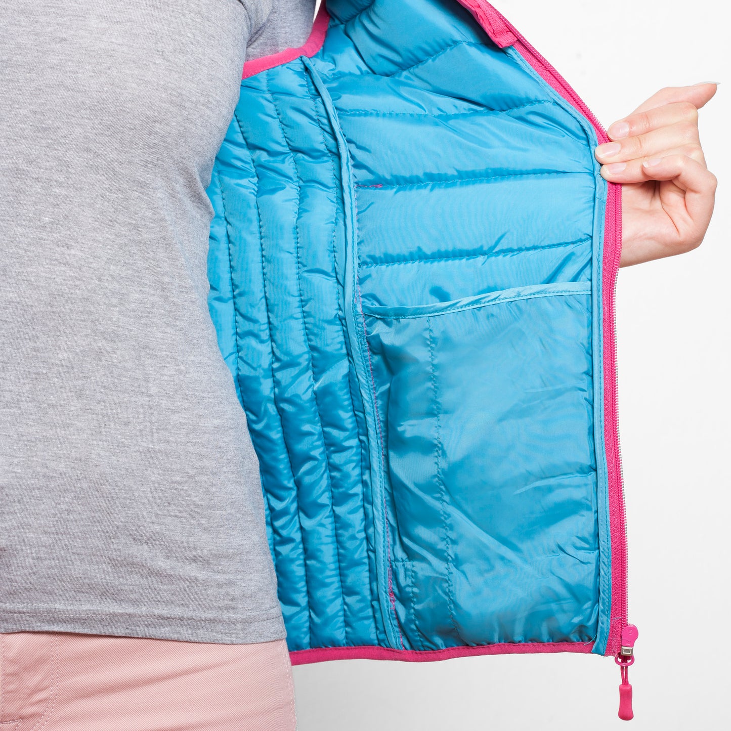 CHALECO MUJER ACOLCHADO PLUMAS