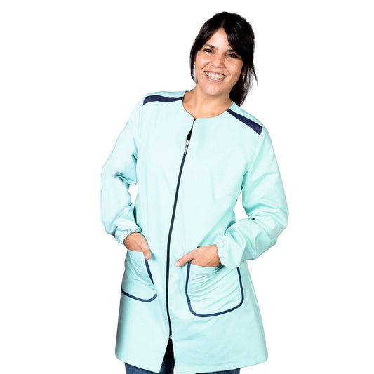 BATA ANTIBACTERIAS MAESTRA CELESTE LILA