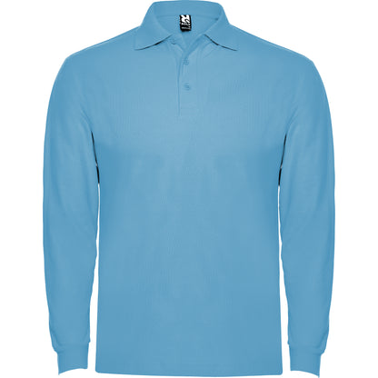 Polo Estrella manga larga color celeste