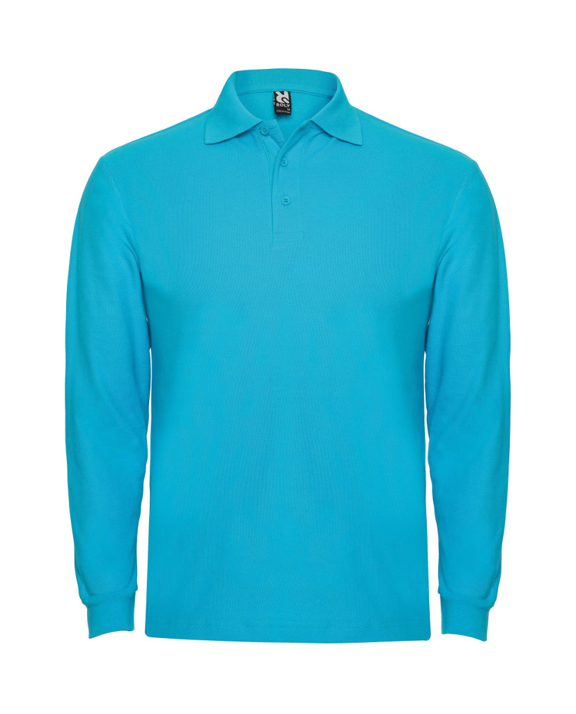 Polo Estrella manga larga color turquesa