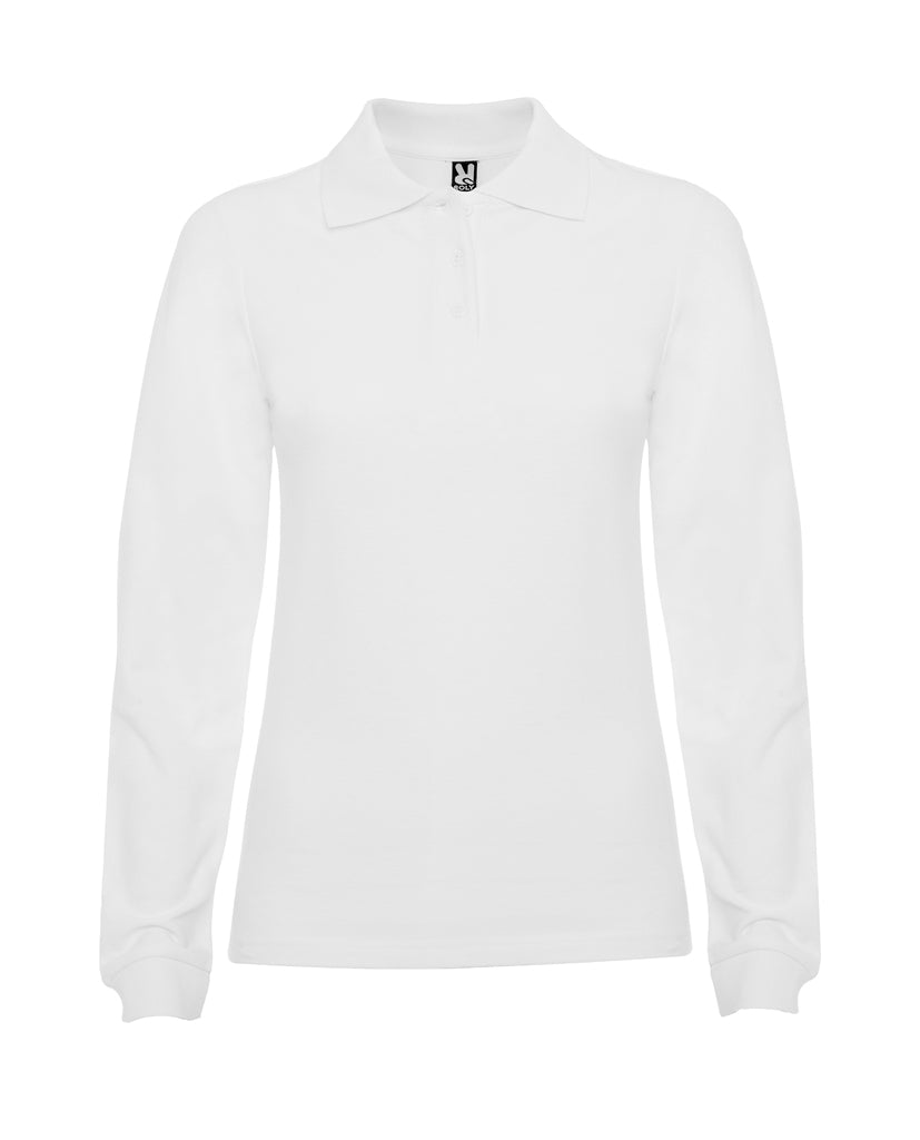 Polo Estrella mujer manga larga blanco
