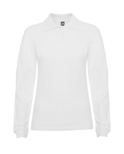 Polo Estrella mujer manga larga blanco