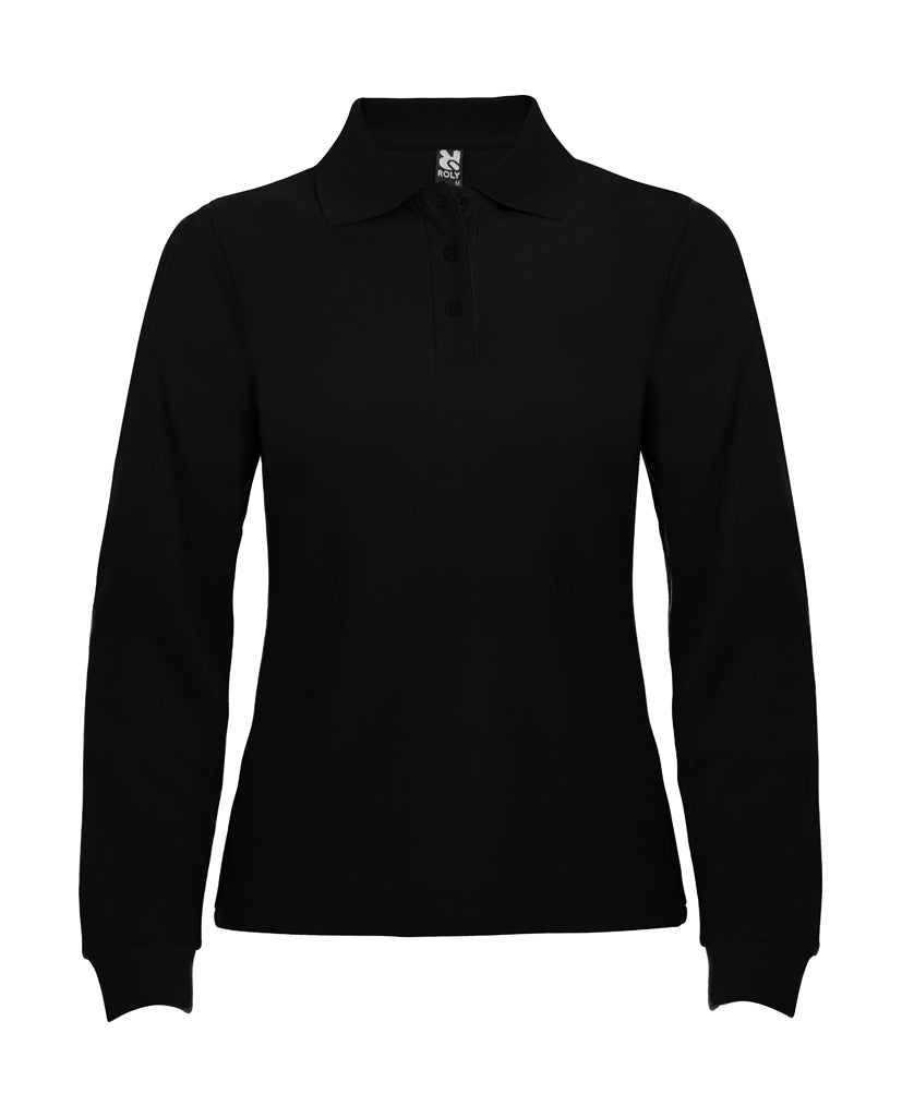 Polo Estrella mujer manga larga color negro