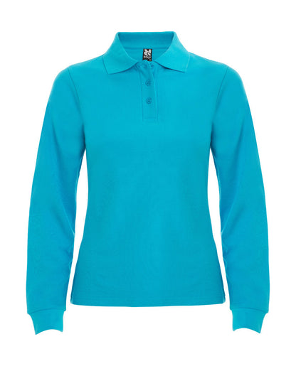 Polo Estrella mujer manga larga color turquesa