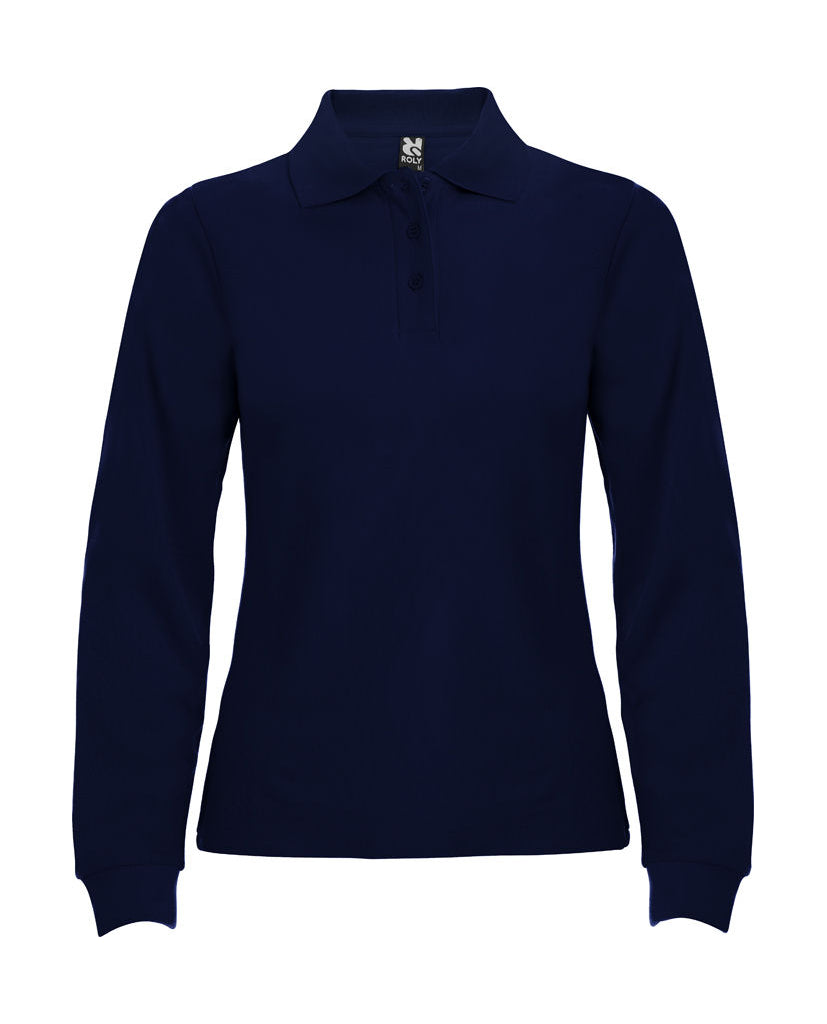 Polo Estrella mujer manga larga azul marino