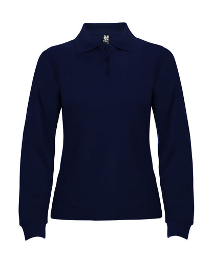 Polo Estrella mujer manga larga azul marino