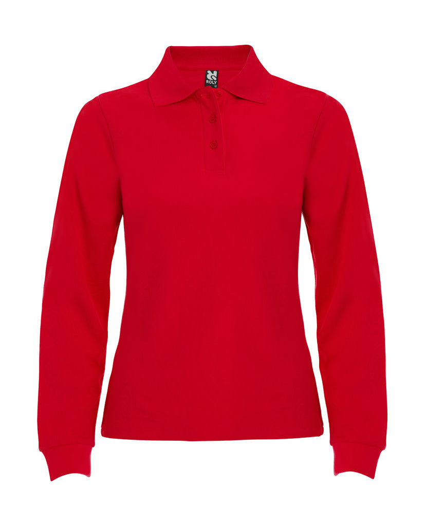 Polo Estrella mujer manga larga rojo