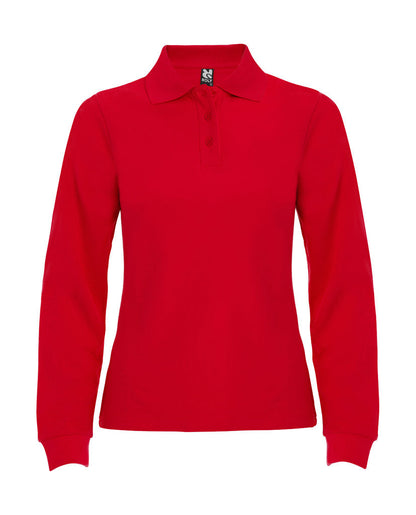 Polo Estrella mujer manga larga rojo