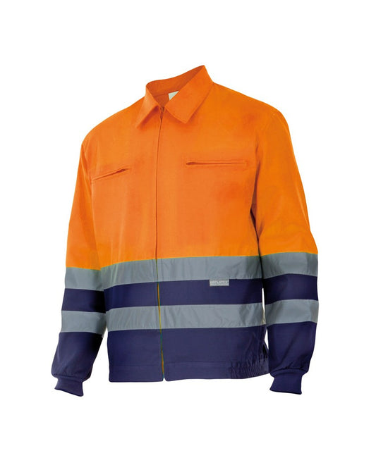 Chaqueta bicolor alta visibilidad 153 naranja-azul marino 210