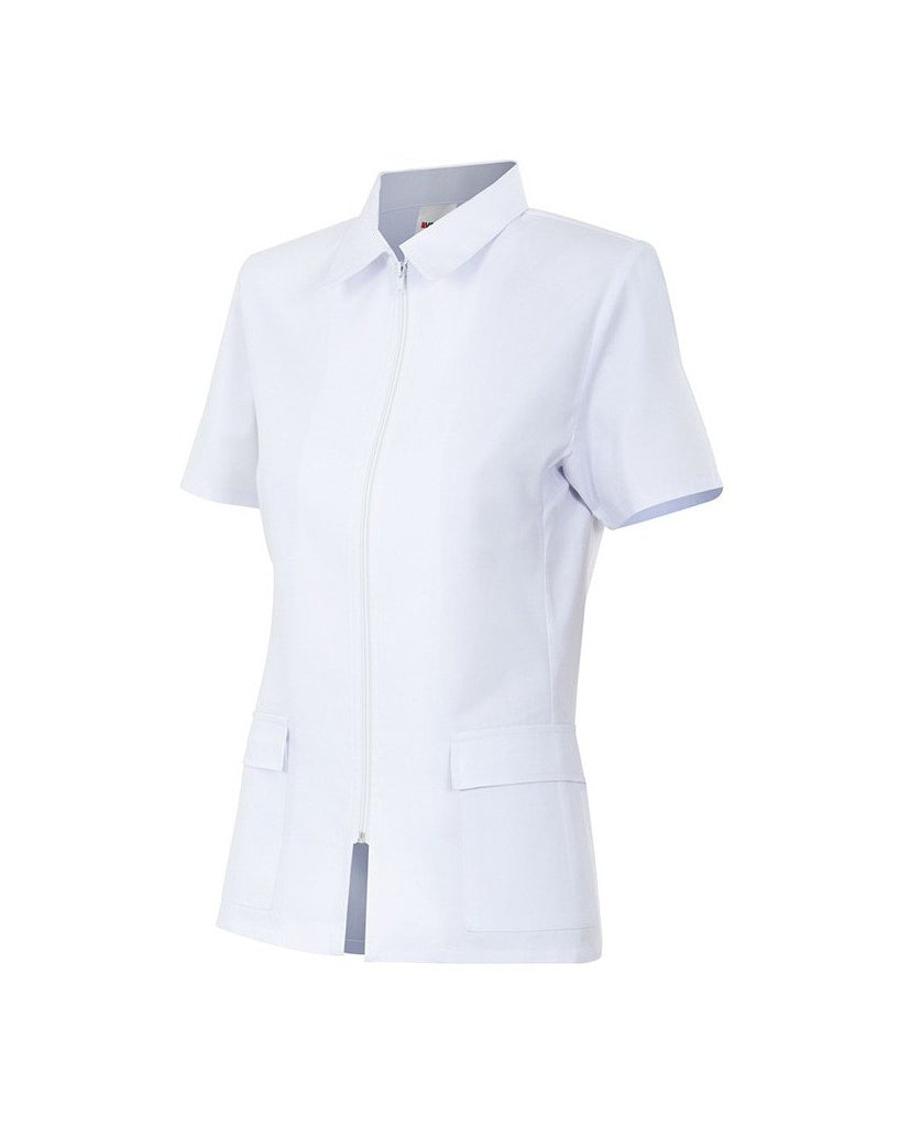 chaqueta manga corta cierre cremallera modelo 590 blanco 7