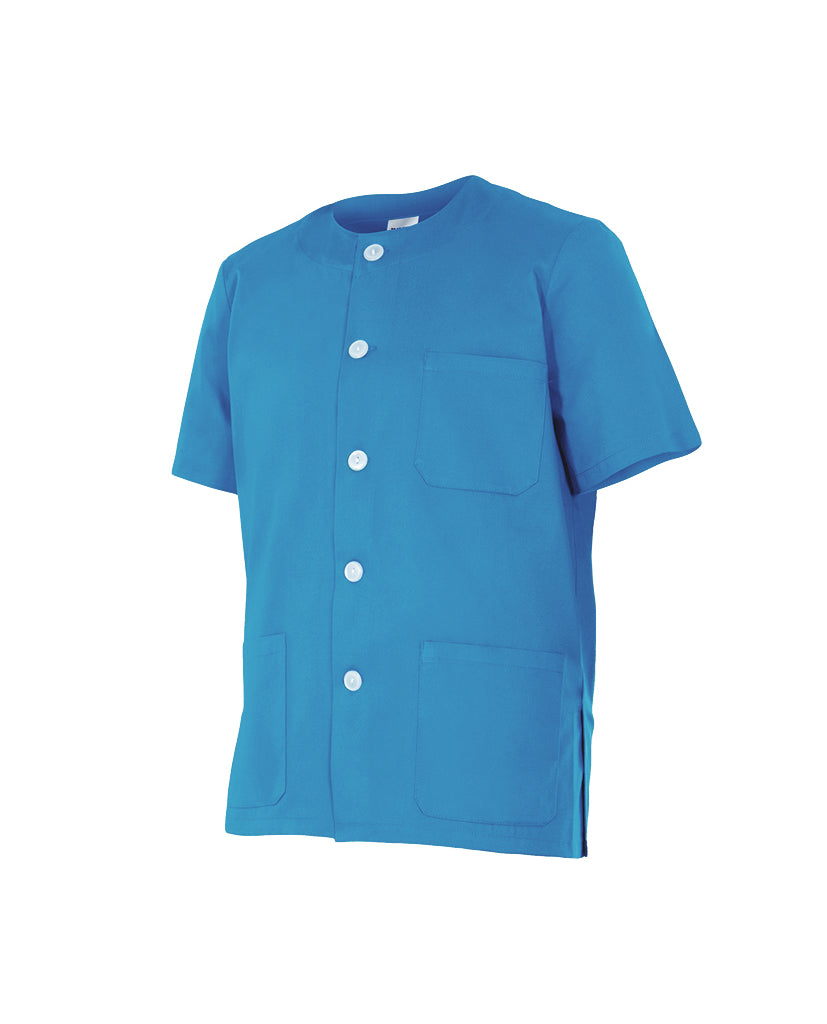 chaqueta manga corta cierre cremallera modelo 599 celeste 5