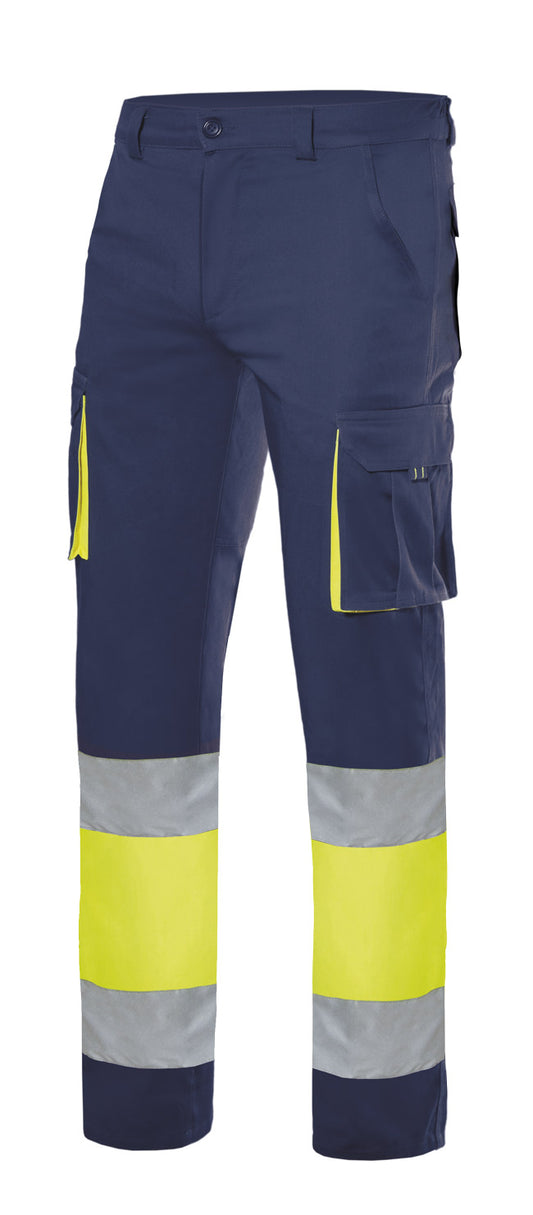 PANTALÓN STRETCH BICOLOR  ALTA VISIBILIDAD MULTIBOLSILLOS