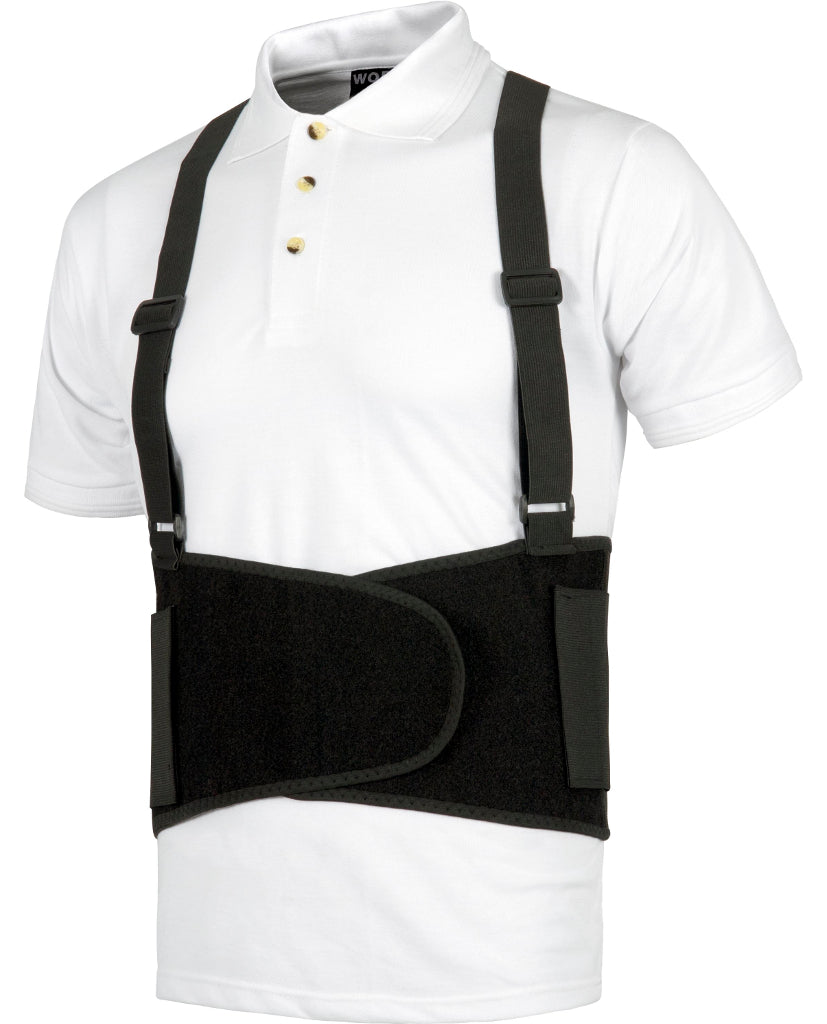 Faja lumbar tirantes reforzada en color negro modelo wfa302