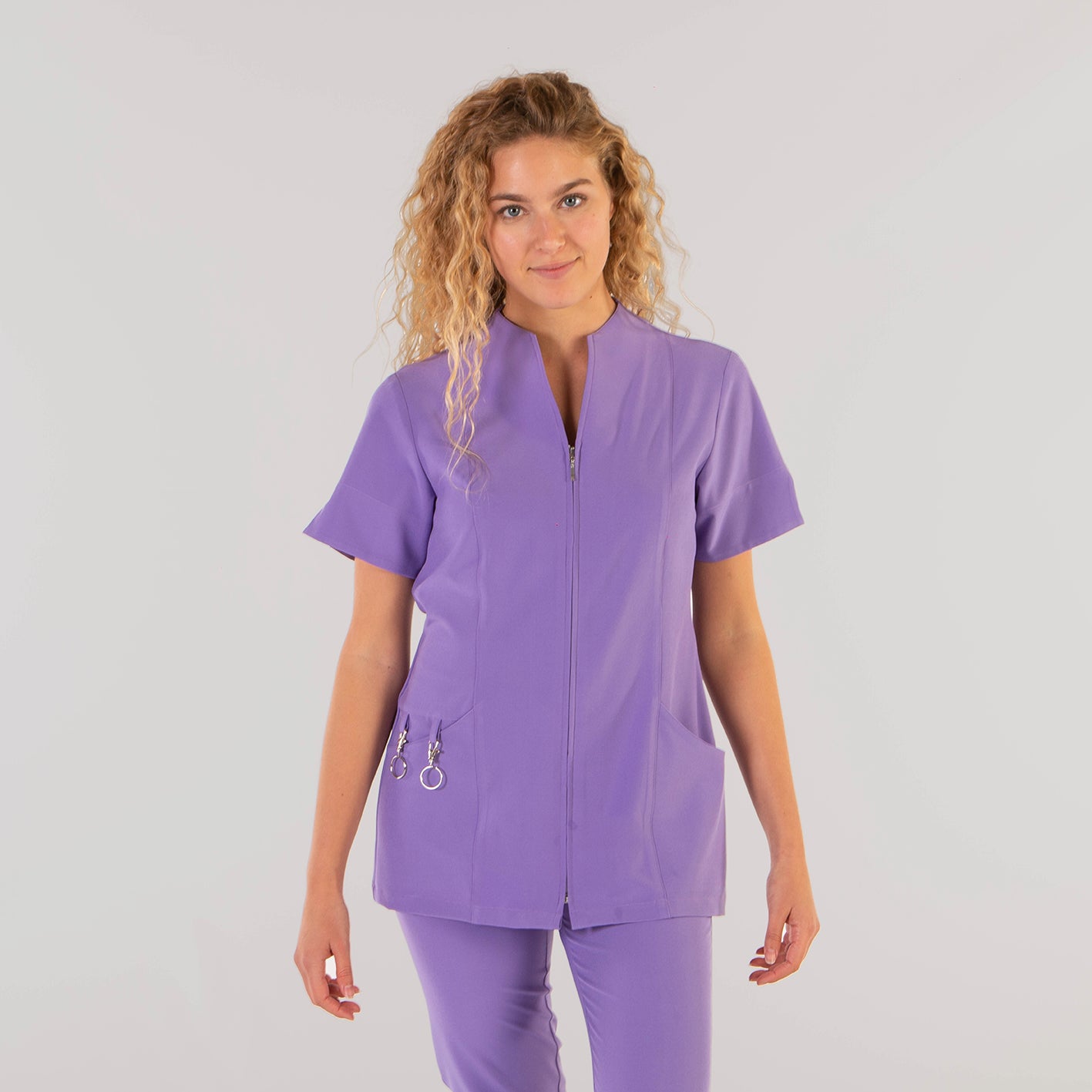 CHAQUETA MICROFIBRA SANIDAD CON CREMALLERA