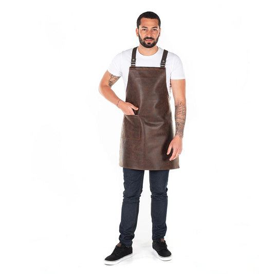 DELANTAL CON PETO MODELO ARABIA CUERO
