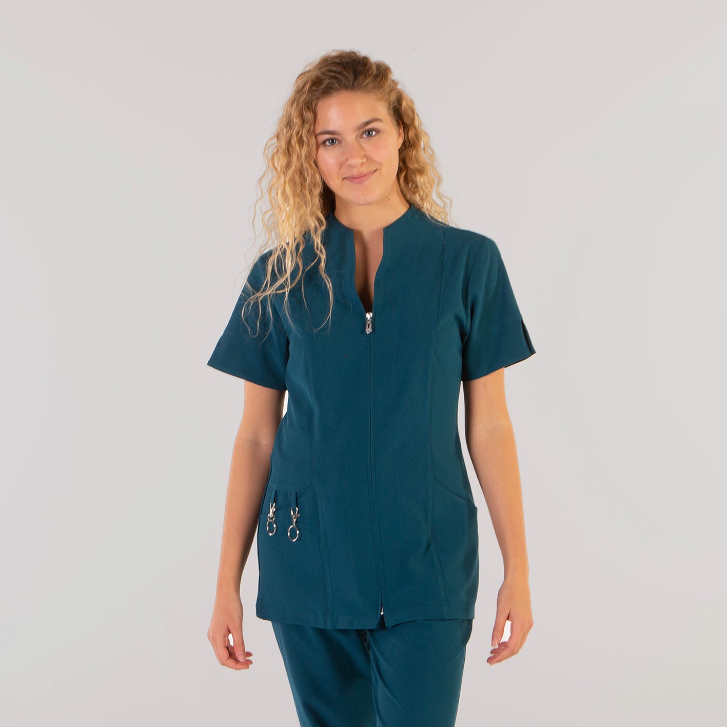 CHAQUETA MICROFIBRA SANIDAD CON CREMALLERA
