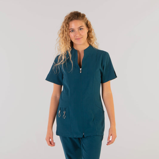 CHAQUETA MICROFIBRA SANIDAD CON CREMALLERA