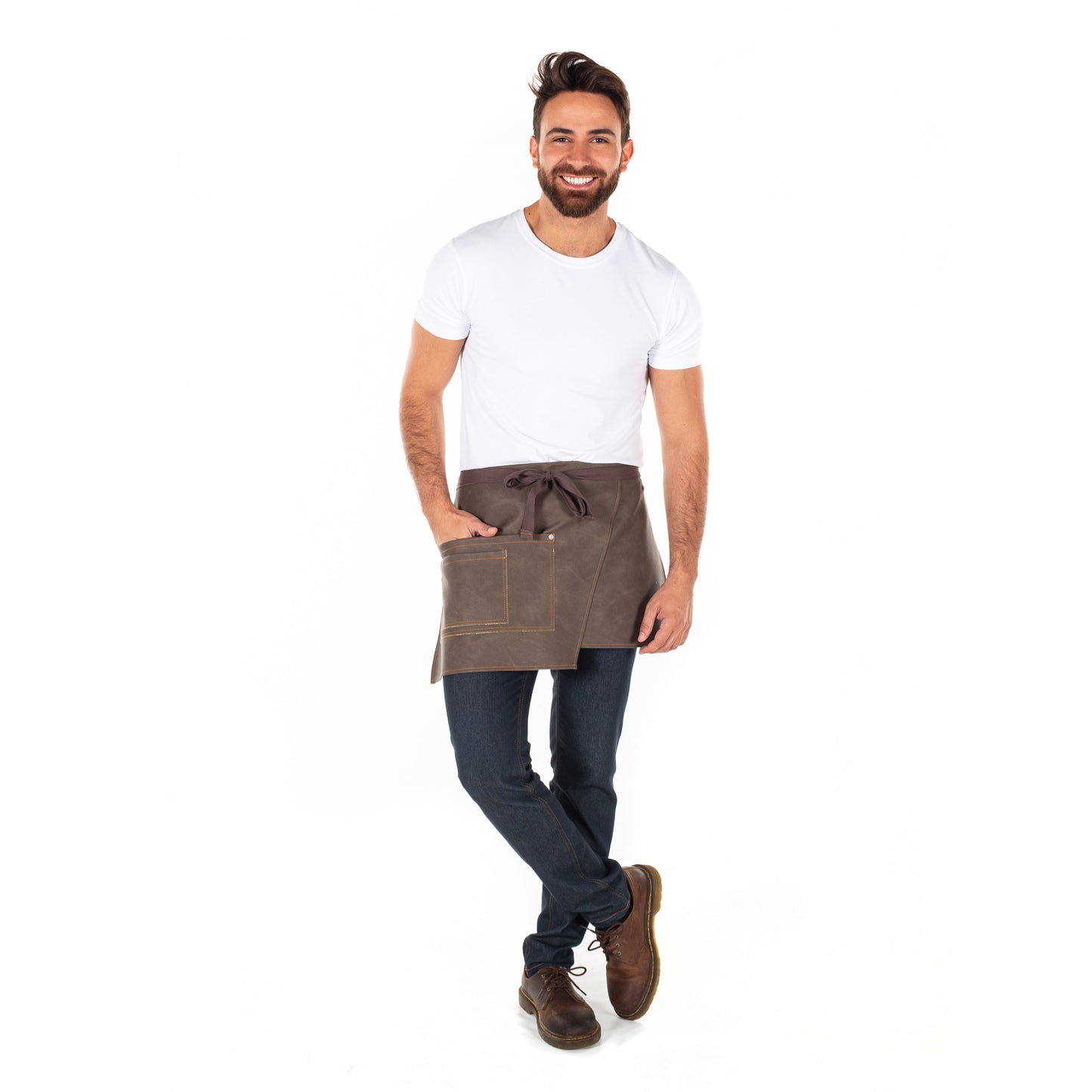 DELANTAL CORTO POLIPIEL DENIM NAMIB