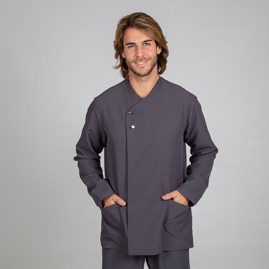CHAQUETA MICROFIBRA SANIDAD CON BOTONES