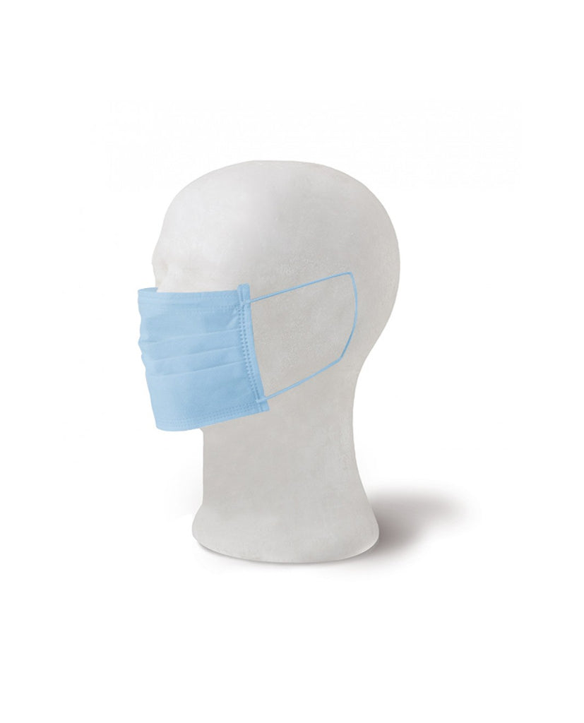 Mascarilla desechable azulen polipropileno