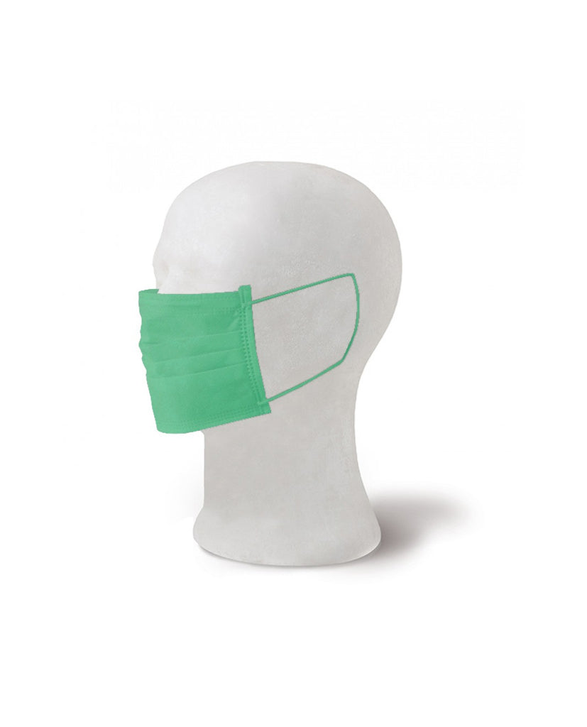 Mascarilla desechable verde en polipropileno