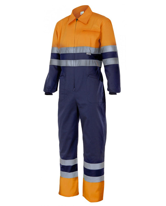 Mono alta visibilidad bicolor 151 naranja - azulmarino 210