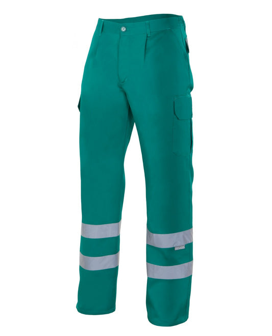 Pantalón multibolsillos alta visibilidad 159 verde 2