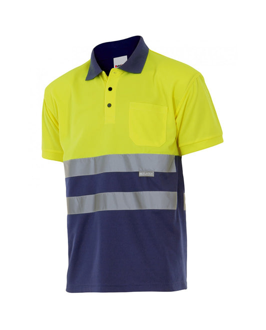 Camisa alta visibilidad 173 amarillo-azul marino 70