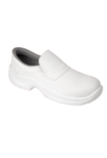 Zapato con puntera de seguridad ajustable con elástico, pala de microfibra forrada interiormente, altamente transpirable