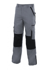 Pantalón bicolor multibolsillos reforzado en trasero y rodillas